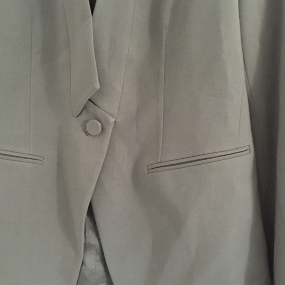 NWT Anne Klein Gray One Button Blazer Jacket Sz 0 - Picture 5 of 7